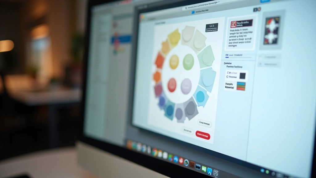 Painel de cores do Mailchimp com paleta de customização e código hexadecimal para definir cores de marca