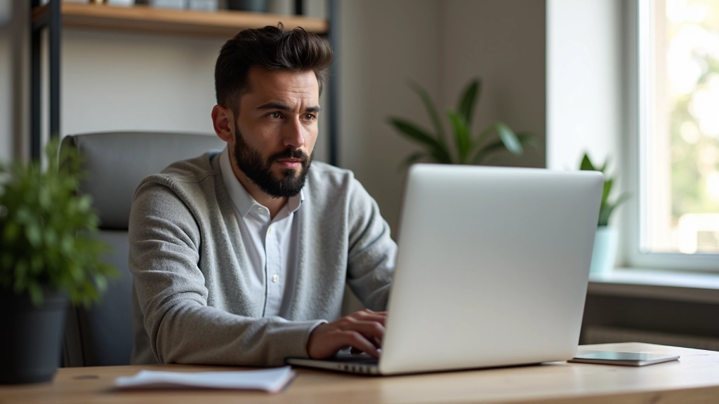 Tela de computador mostrando editor de email com template responsivo em aberto